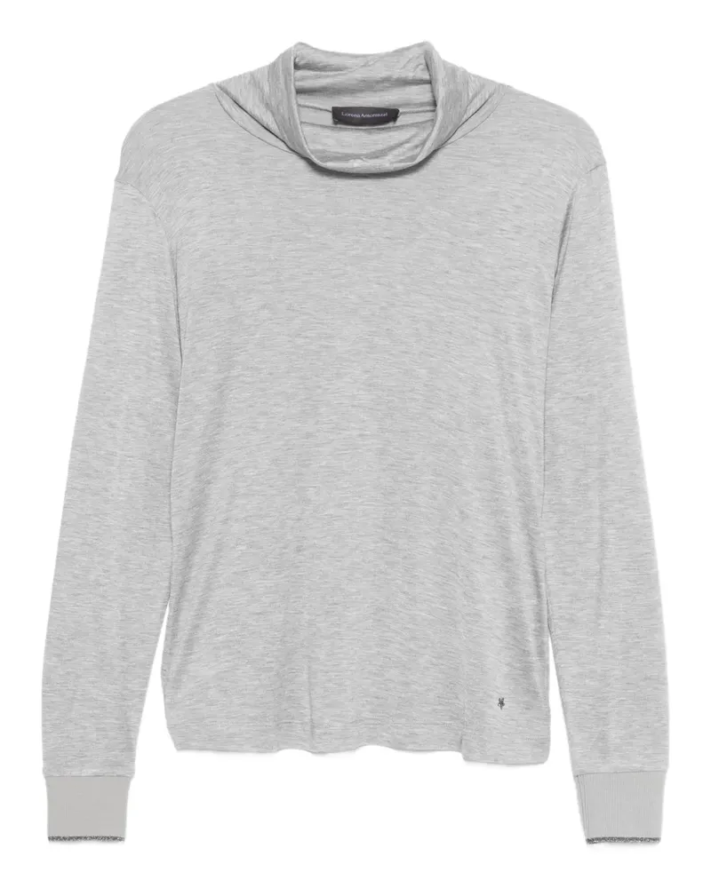 Lorena Antoniazzi Langarmshirt mit Stehkragen - Grau Grau