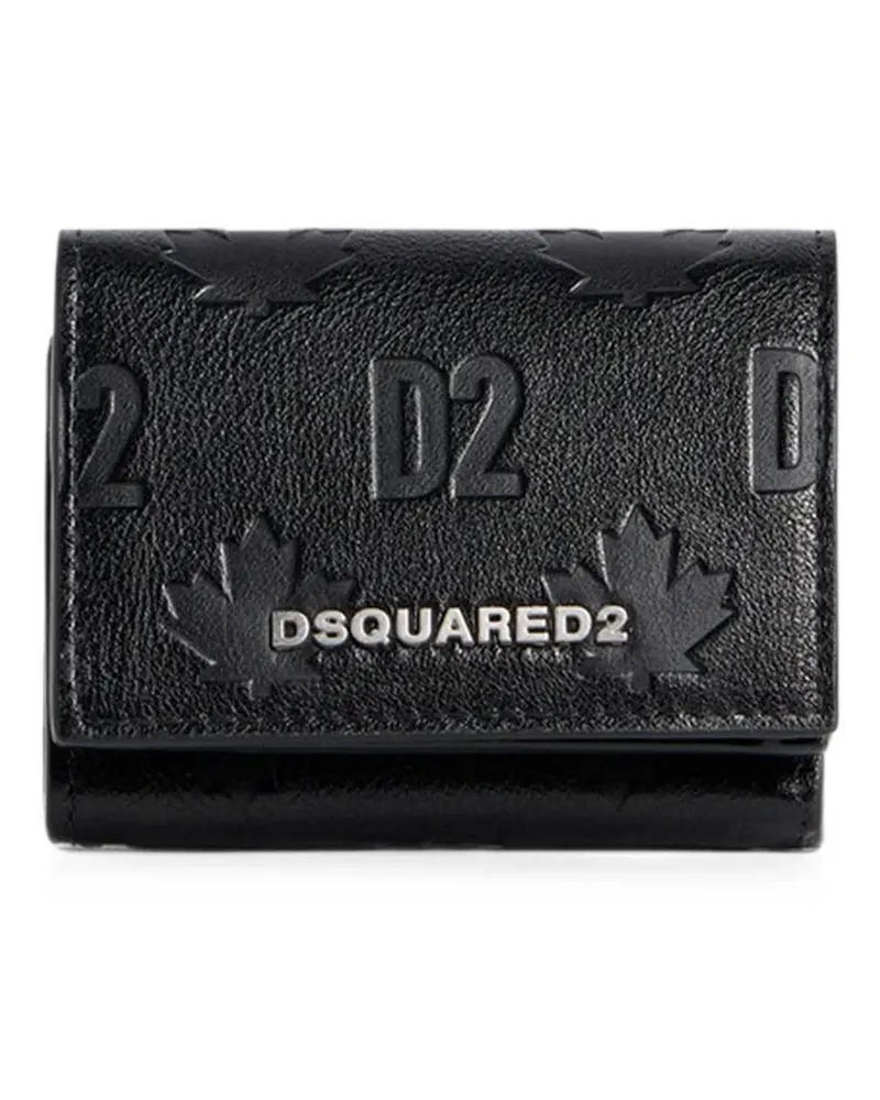 Dsquared2 D2 Portemonnaie mit Monogramm - Schwarz Schwarz
