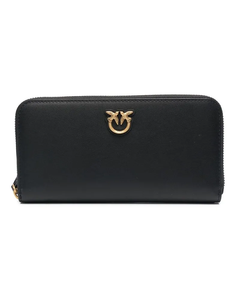 Pinko Portemonnaie mit Logo-Schild - Schwarz Schwarz