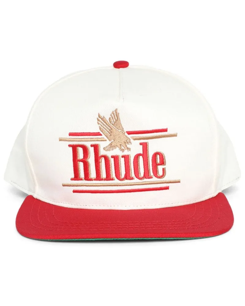 RHUDE Rossa Baseballkappe mit Logo-Stickerei - Nude Nude