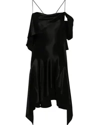 Givenchy Asymmetrisches Seidenkleid Schwarz