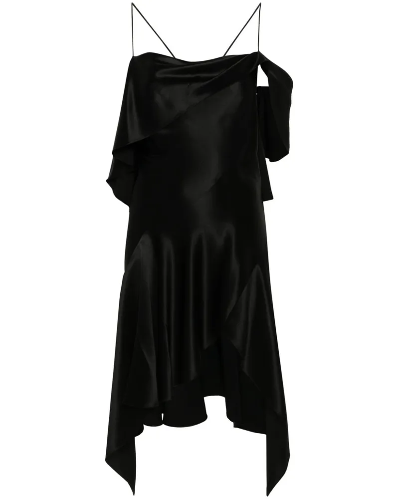 Givenchy Asymmetrisches Seidenkleid - Schwarz Schwarz