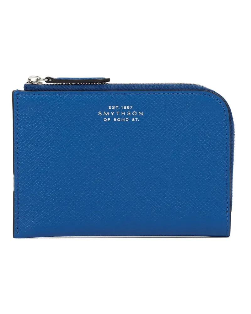 Smythson Kleines Panama Portemonnaie - Blau Blau