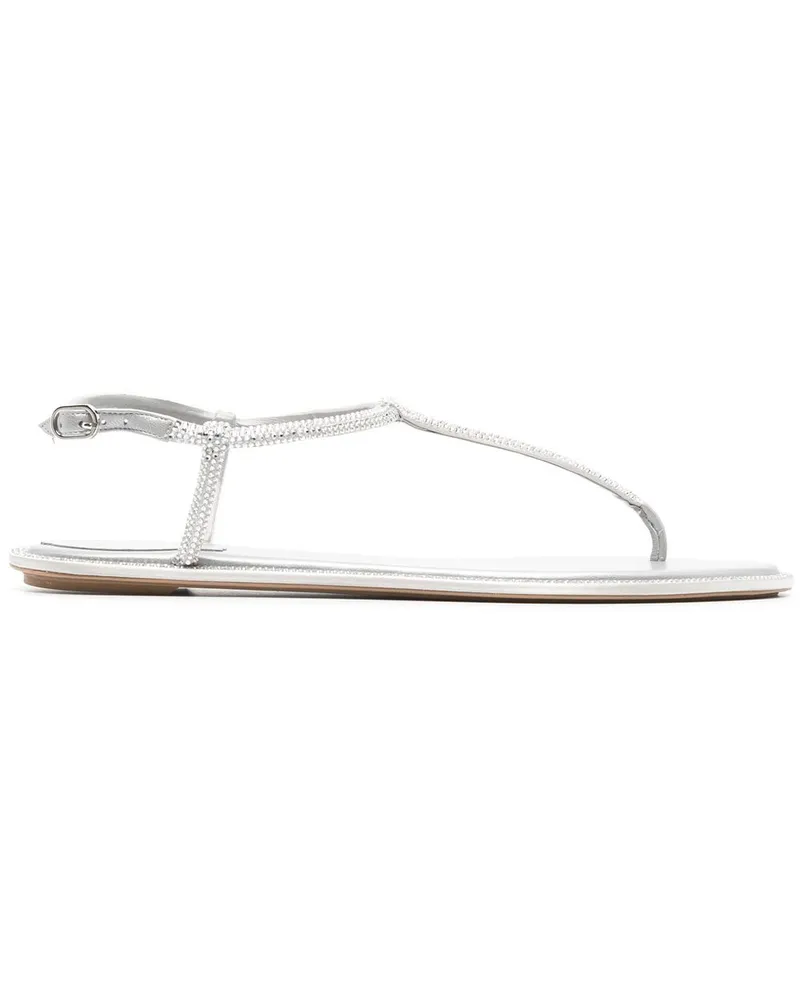 René Caovilla Sandalen mit Kristallen - Grau Grau