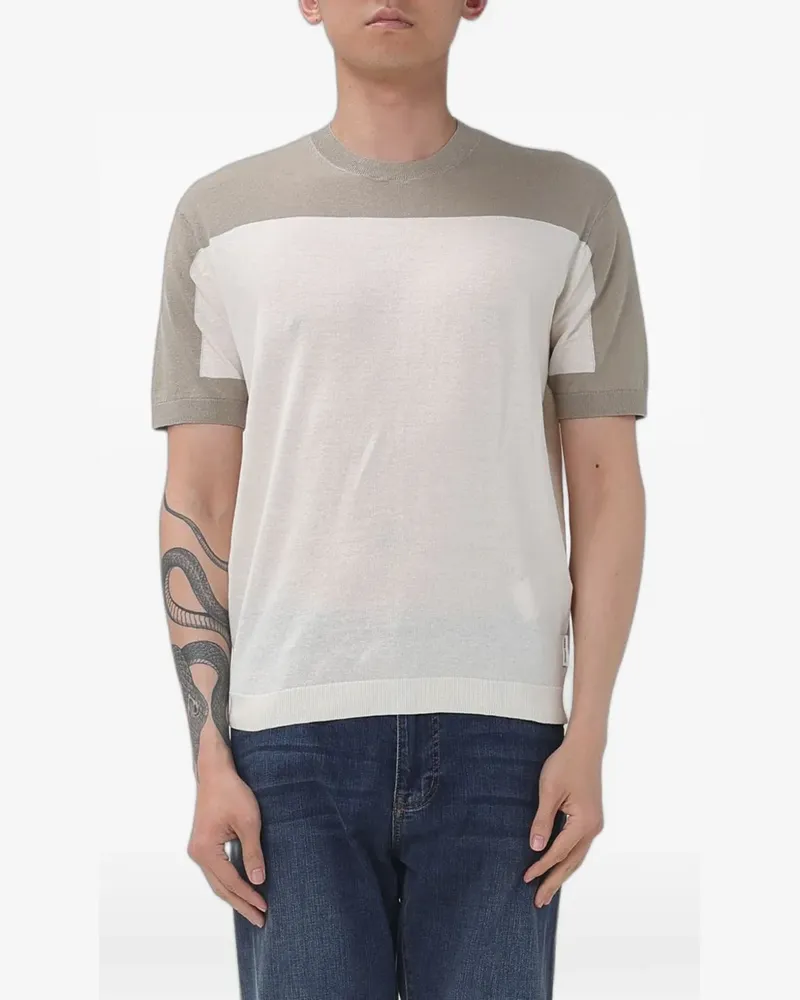 Emporio Armani Zweifarbiges T-Shirt - Nude Nude