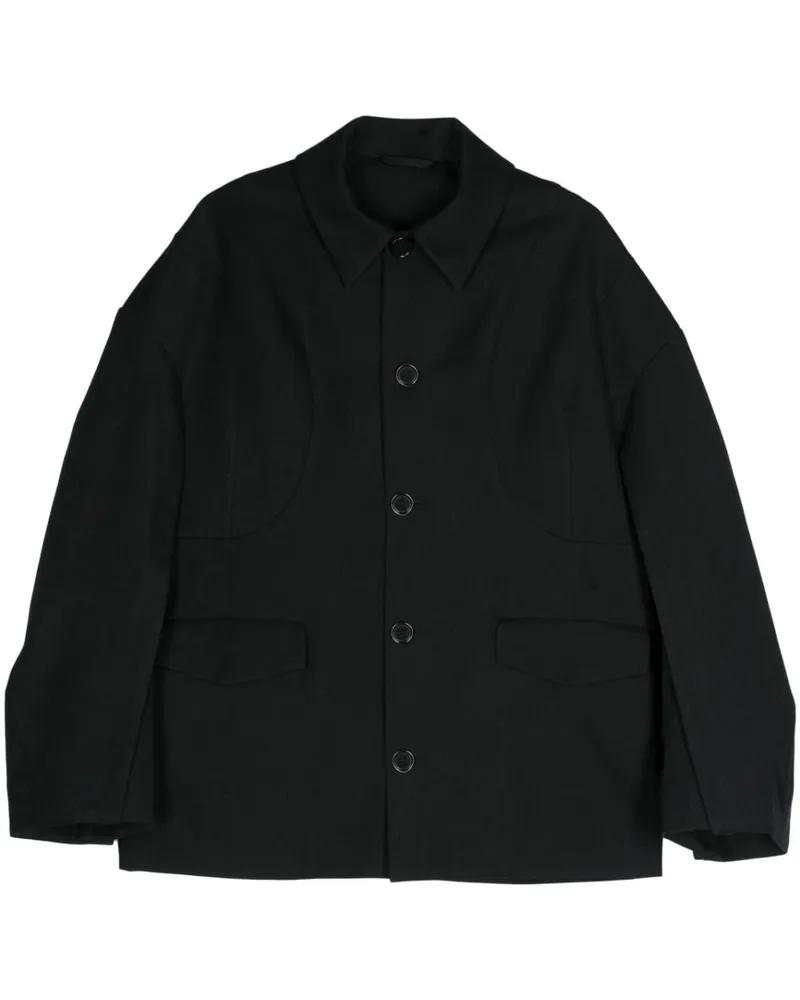 Simone Rocha Mantel aus Twill - Grau Grau