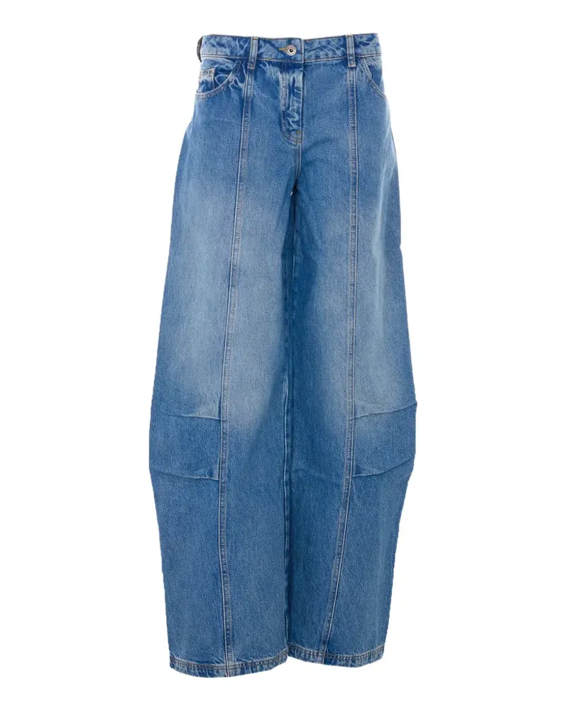 Patrizia Pepe Wide-Leg-Jeans mit Nahtdetail - Blau Blau