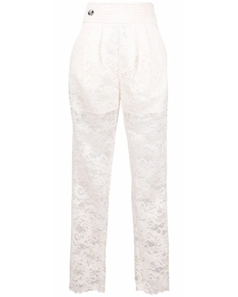 Philipp Plein Spitzenhose mit geradem Bein - Nude Nude