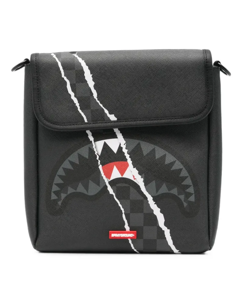 Sprayground Shark Mouth Kuriertasche - Schwarz Schwarz
