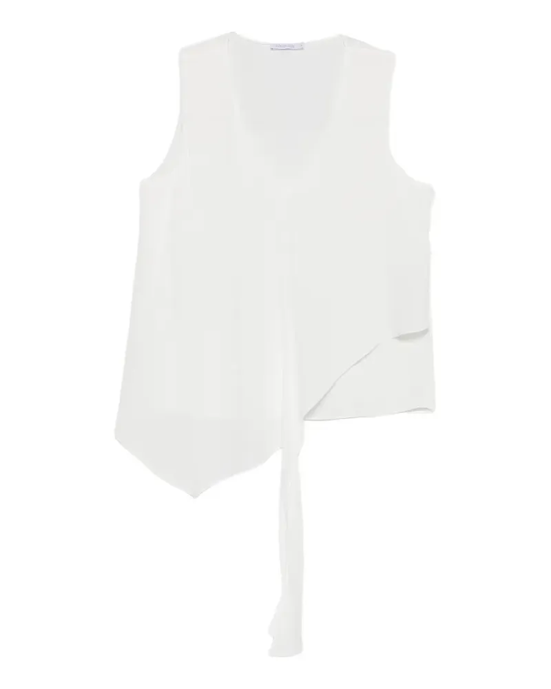 Patrizia Pepe Asymmetrische Bluse - Weiß Weiß