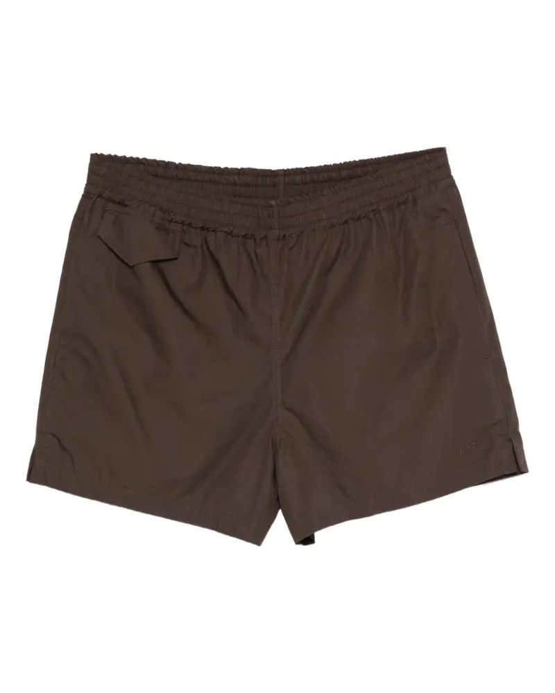 A.P.C. elasticated-waistband shorts - Braun Braun