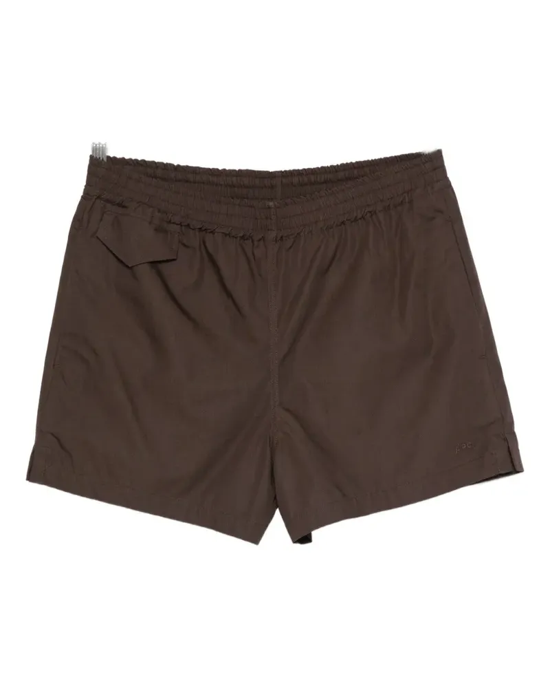 A.P.C. elasticated-waistband shorts - Braun Braun
