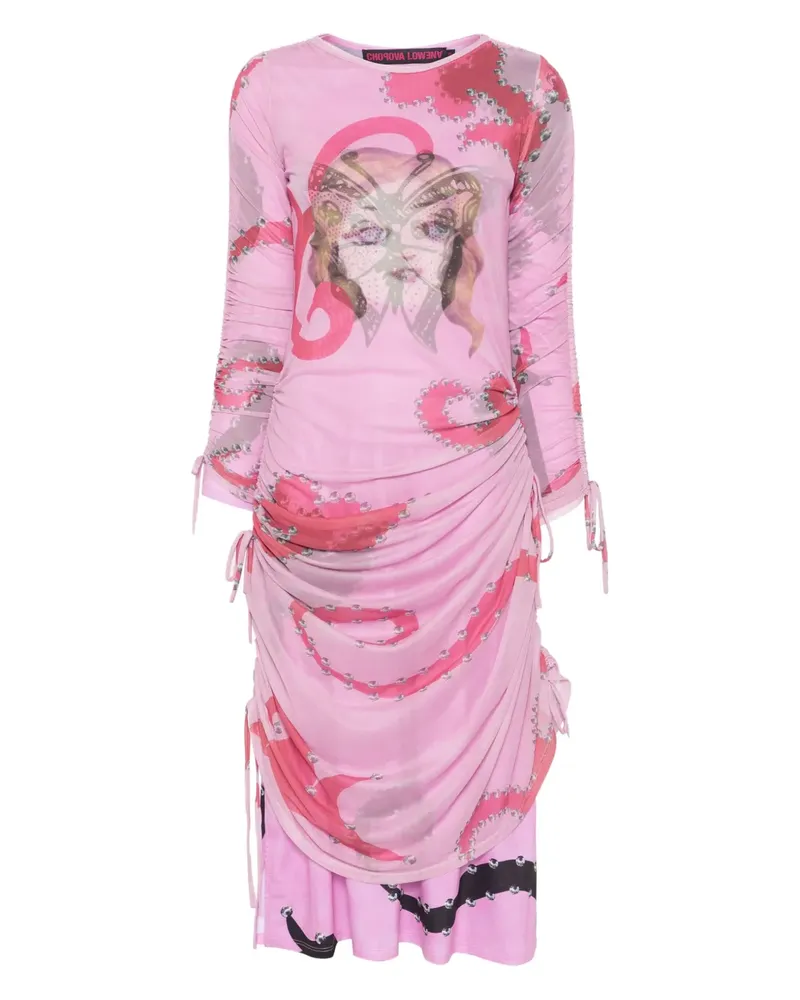 CHOPOVA LOWENA Ballast Midikleid - Rosa Rosa
