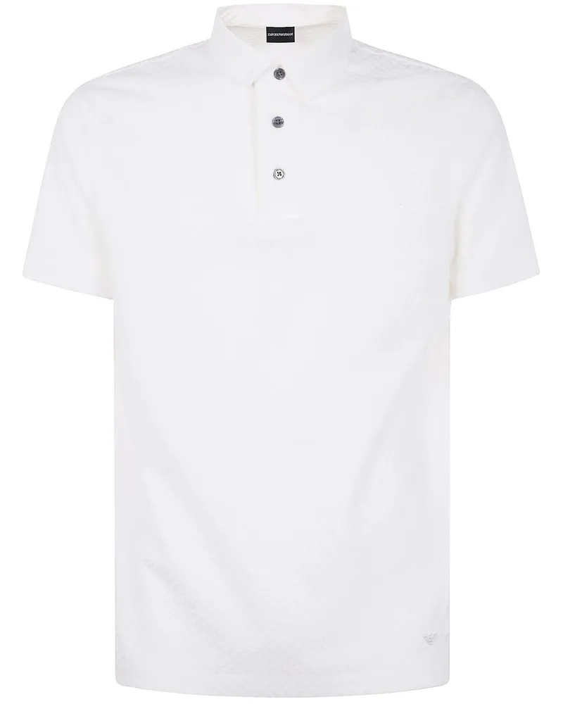 Emporio Armani Poloshirt mit Knopfverschluss - Weiß Weiß
