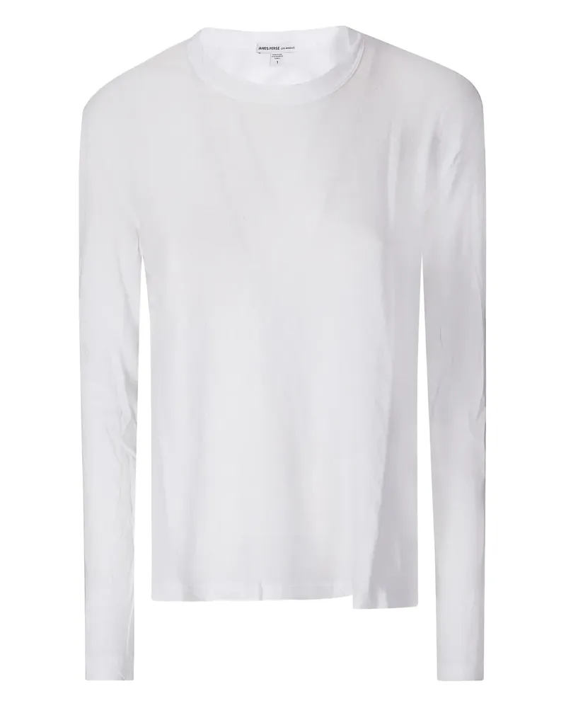 James Perse Klassisches Langarmshirt - Weiß Weiß
