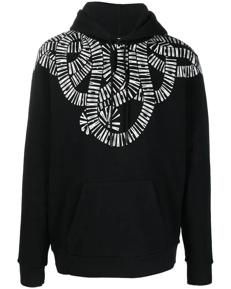 Marcelo Burlon | County of Milan Hoodie aus Bio-Baumwolle Schwarz