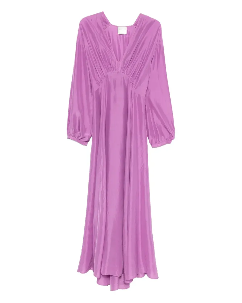 forte_forte Kleid mit V-Ausschnitt - Violett Violett