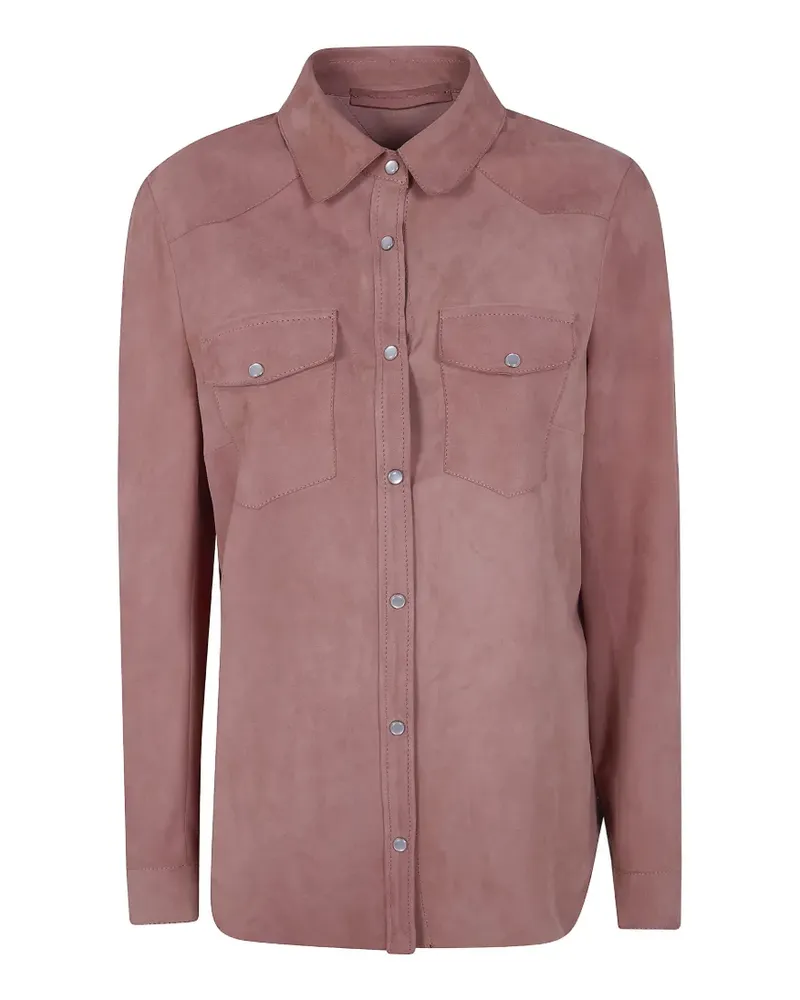 Salvatore Santoro Hemd aus Wildleder - Rosa Rosa