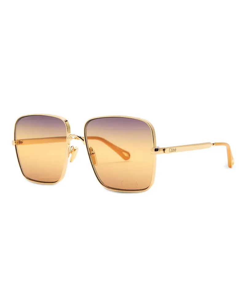 Chloé Eckige Sonnenbrille mit Farbverlauf - Gold Gold
