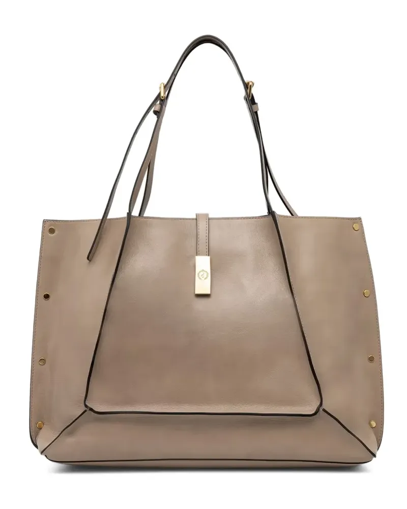 Pollini Schultertasche mit Nieten - Nude Nude