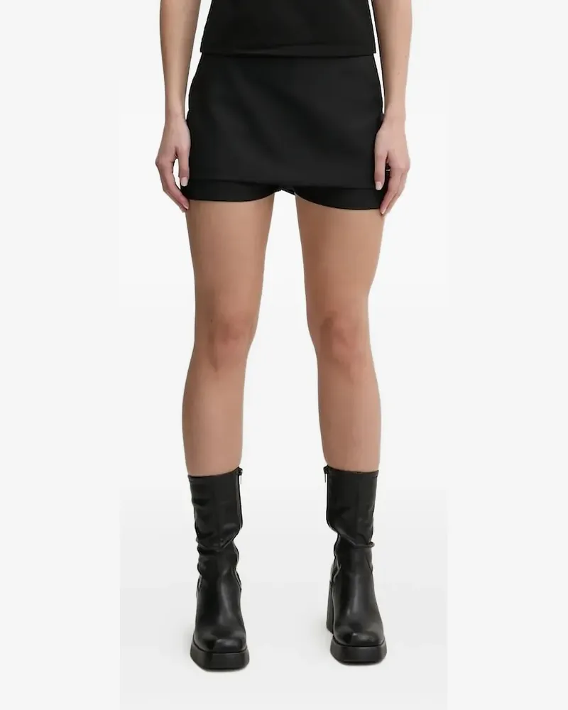 Heliot Emil Shorts im Layering-Look - Schwarz Schwarz