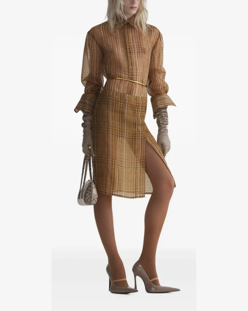 Thierry Mugler boxy masculine shirt - Nude Nude