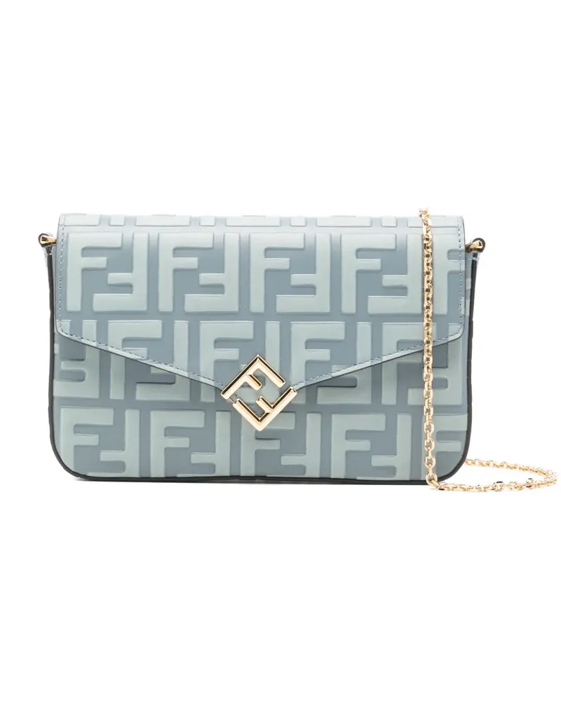 Fendi FF Diamonds clutch - Blau Blau