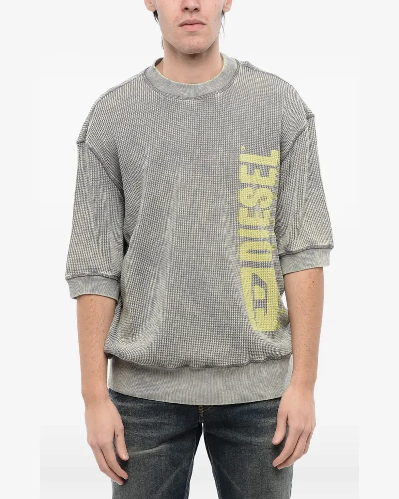 Diesel Red Tag Pullover mit Acid-Wash-Effekt - Grau Grau