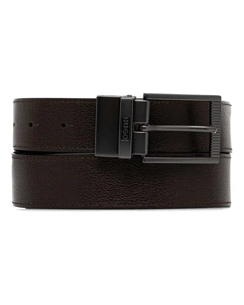 HUGO BOSS Wendbarer Ledergürtel - Schwarz Schwarz