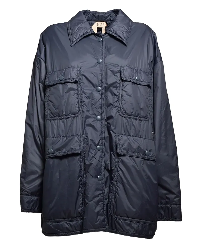 N° 21 Gefütterte Utility-Jacke - Blau Blau