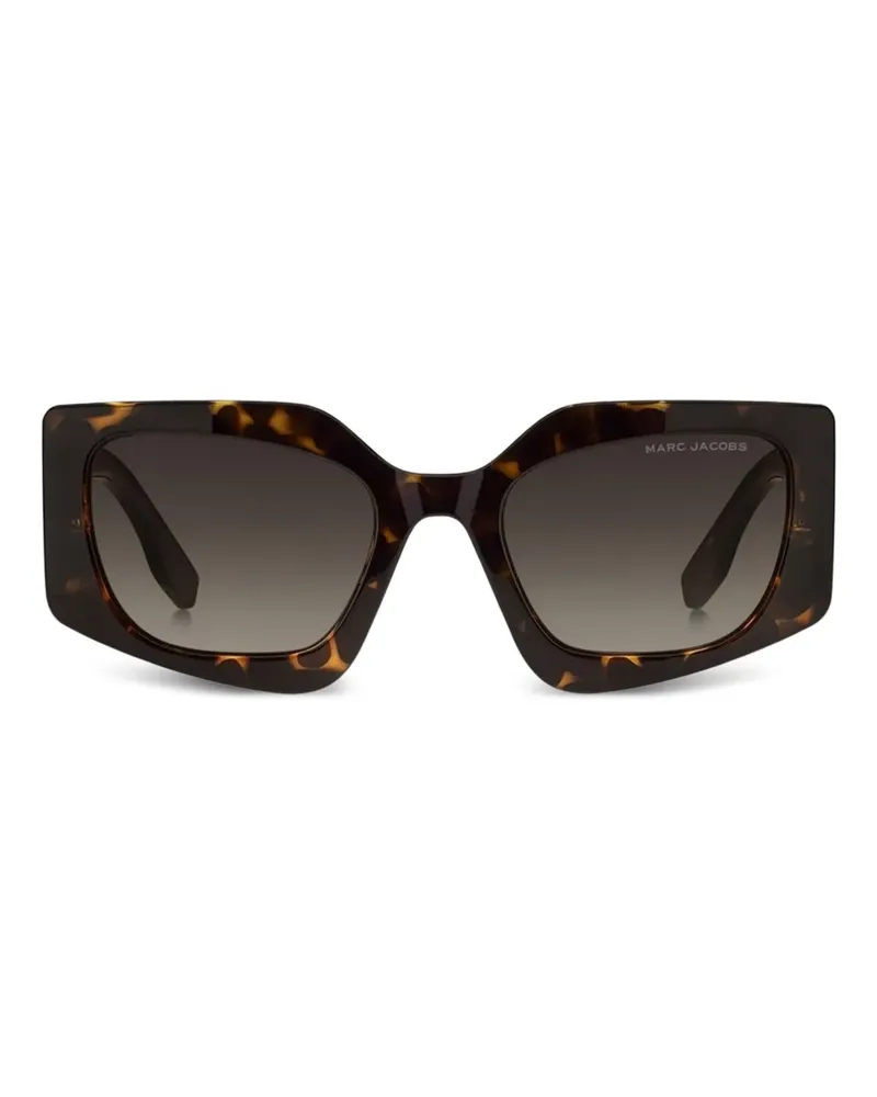 Marc Jacobs Sonnenbrille mit geometrischem Gestell - Schwarz Schwarz