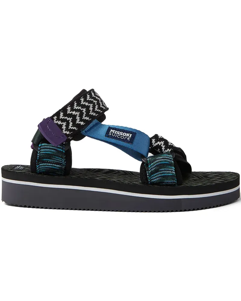 SUICOKE x Missoni Sandalen mit runder Kappe - Schwarz Schwarz