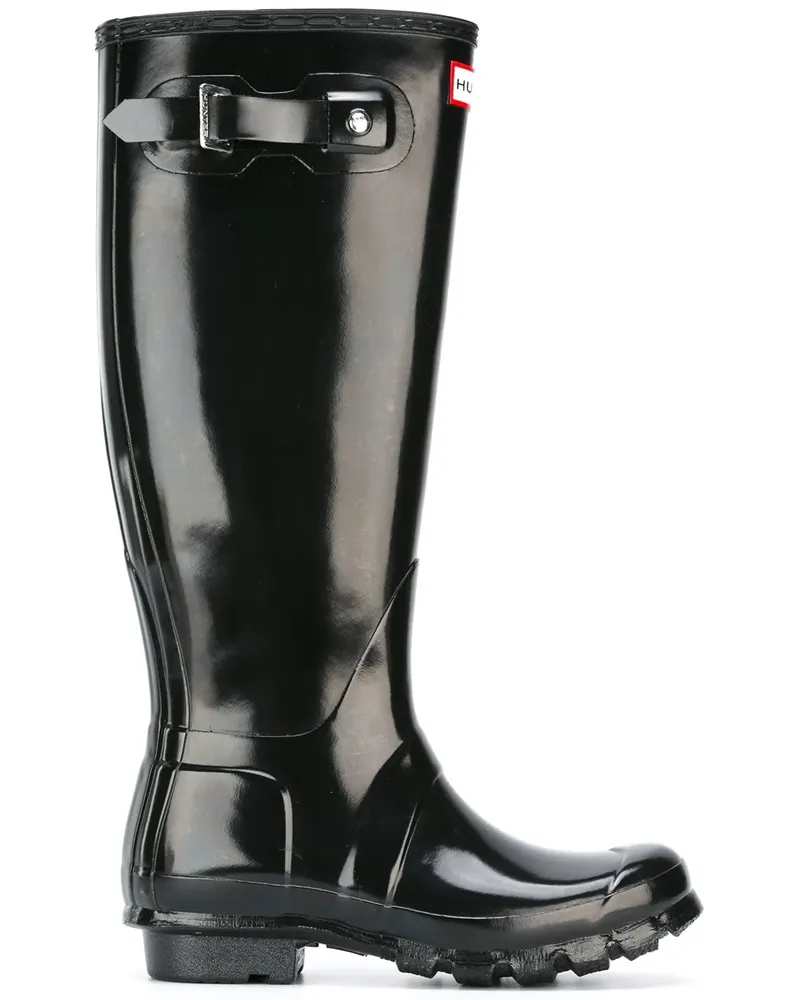 Hunter Gummistiefel mit Schnalle - Schwarz Schwarz