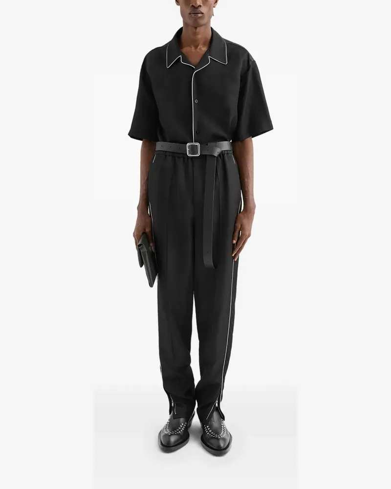 Jil Sander Hemd mit Paspelierung - Schwarz Schwarz