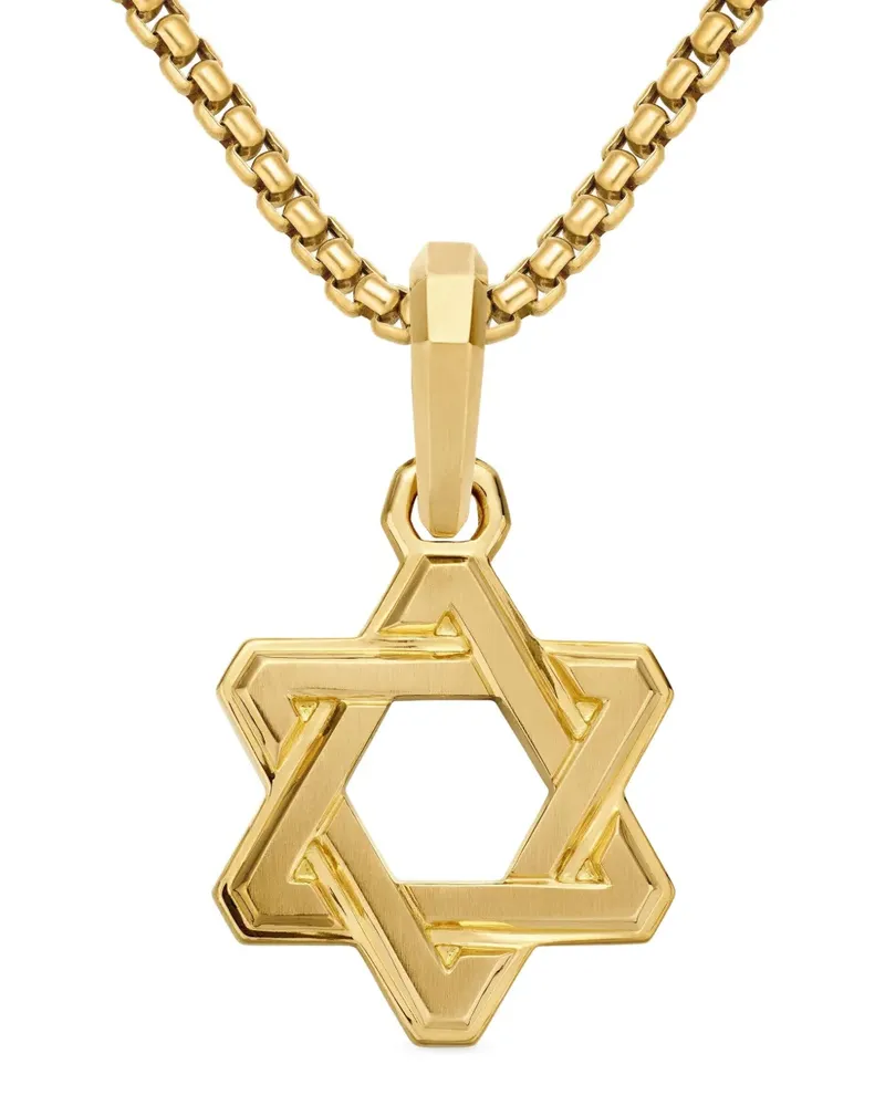 David Yurman 18kt Deco Star of David Gelbgoldanhänger 24mm Gold