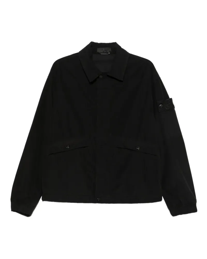 Stone Island Ghost Jacke mit Logo-Patch - Schwarz Schwarz