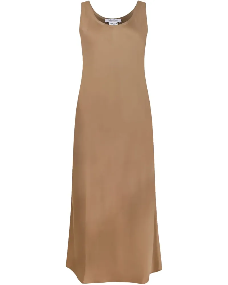 Max Mara Banjo Midikleid - Braun Braun