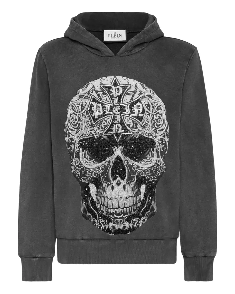 Philipp Plein Hoodie mit Pailletten-Verzierung - Schwarz Schwarz