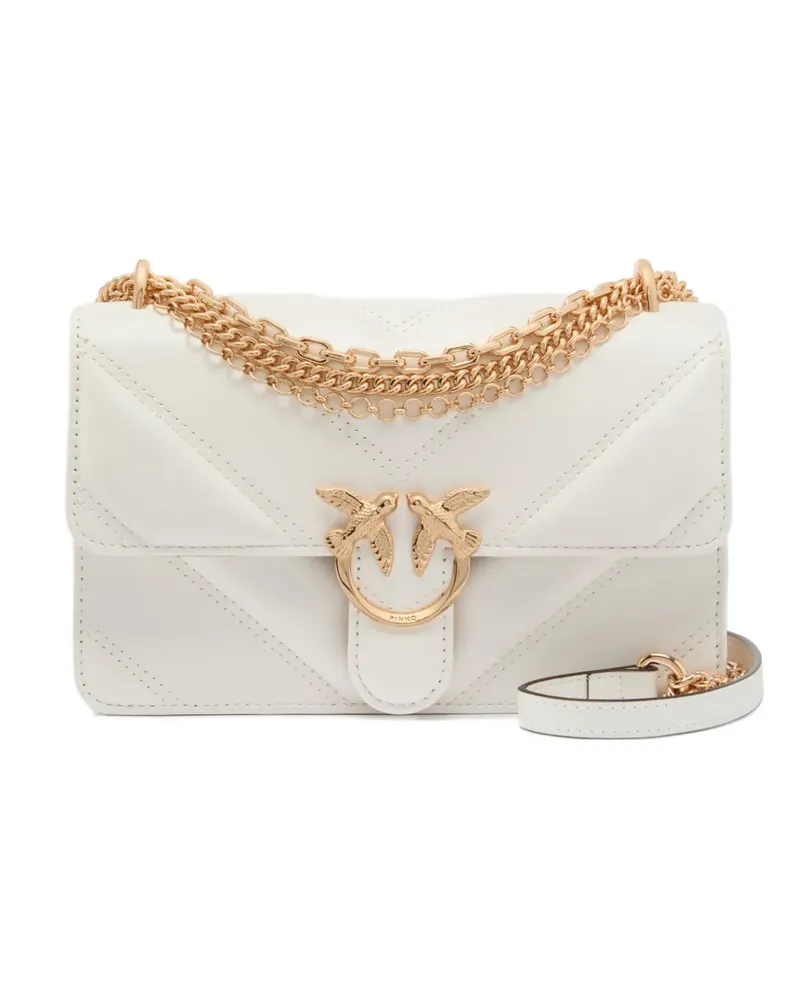 Pinko mini Love Bag One quilted shoulder bag - Weiß Weiß