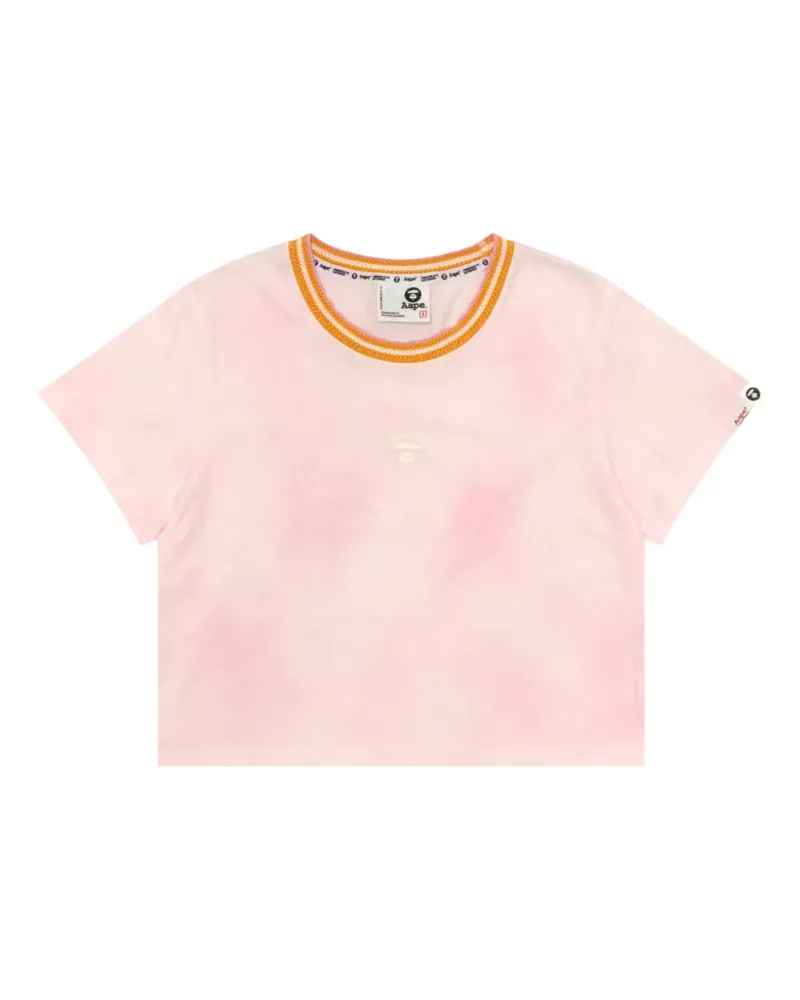 BAPE ribbed embroidered T-shirt - Rosa Rosa