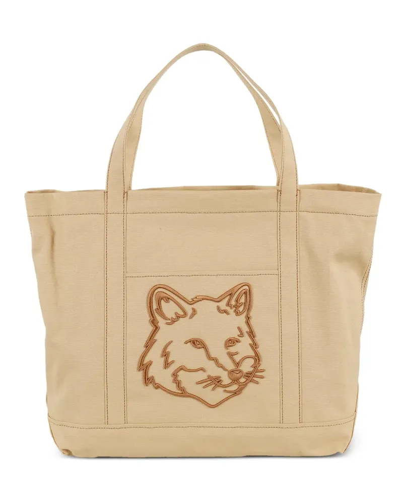 Kitsuné Tote Bag mit Logo-Stickerei - Nude Nude