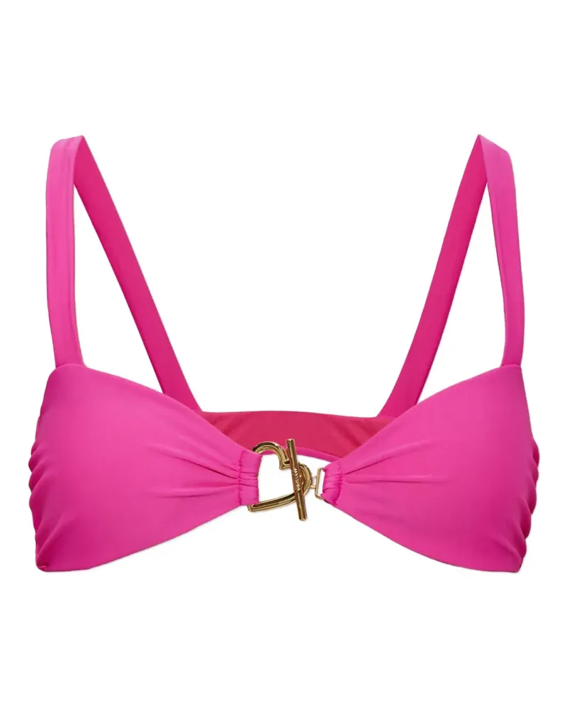 Moschino heart-motif bikini top - Rosa Rosa