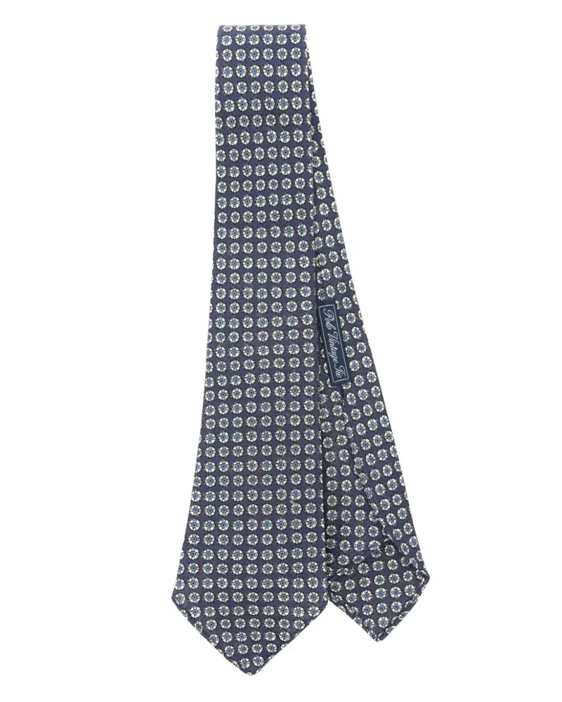 Ralph Lauren Neat Krawatte aus Leinen - Blau Blau