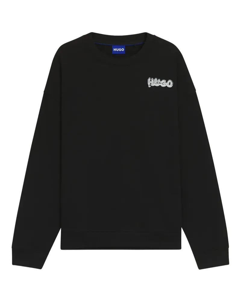 HUGO BOSS Sweatshirt mit Logo-Print - Schwarz Schwarz