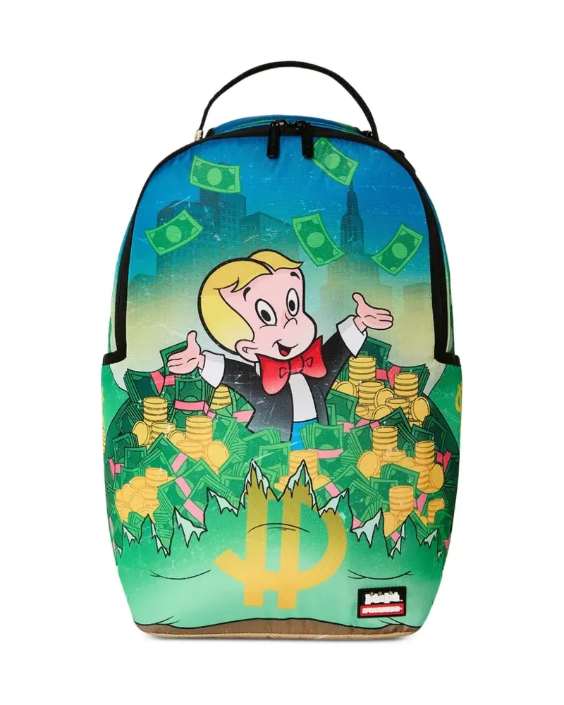 Sprayground x Richie Rich Shark Stacks Rucksack - Grün Grün