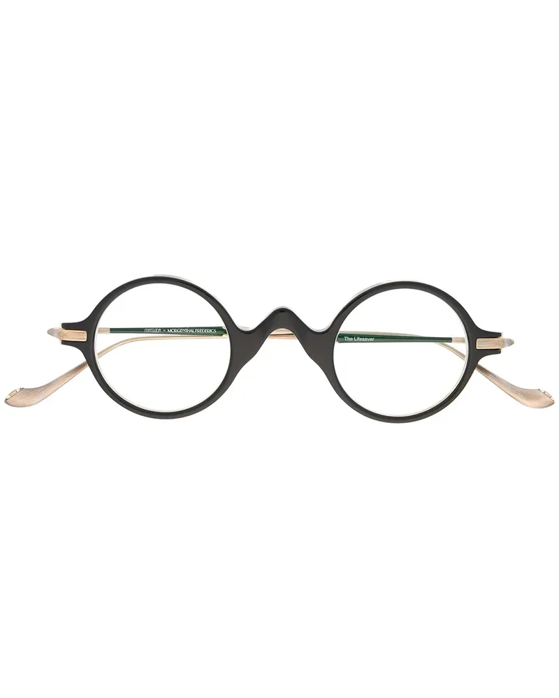 MATSUDA Brille mit rundem Gestell - Schwarz Schwarz