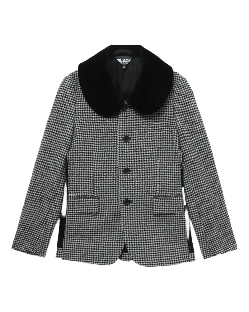 Comme des Garçons Sakko mit Hahnentrittkragen - Schwarz Schwarz