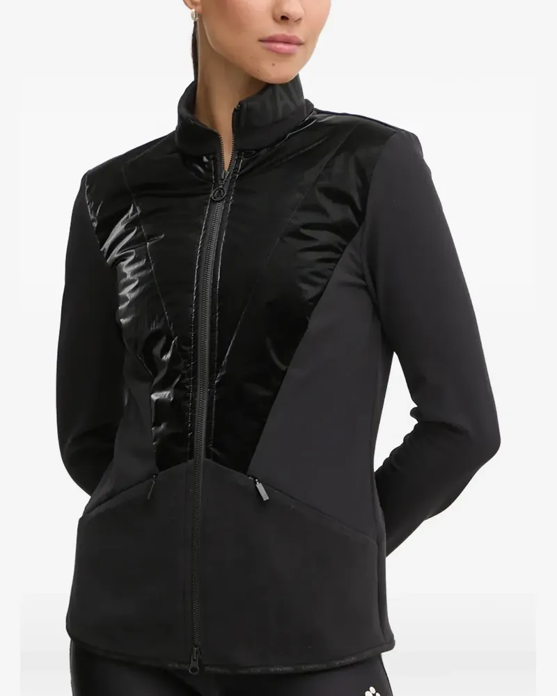 Sportalm glossy-panelled zip-up jacket - Schwarz Schwarz