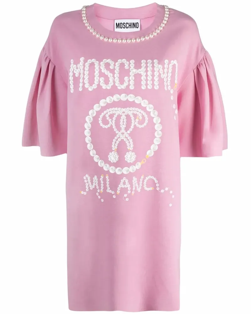 Moschino Kleid mit Perlen - Rosa Rosa