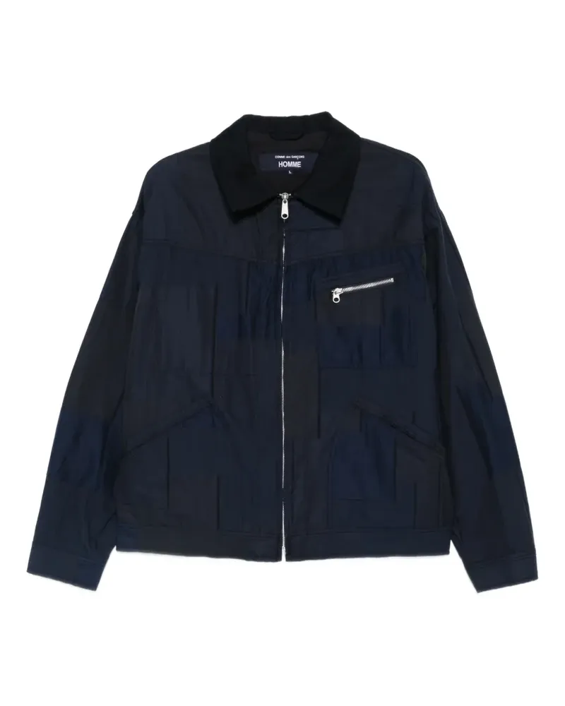 Comme des Garçons Hemdjacke im Patchwork-Design - Blau Blau